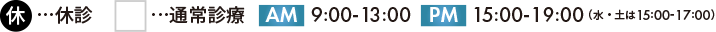 休診日・通常診療